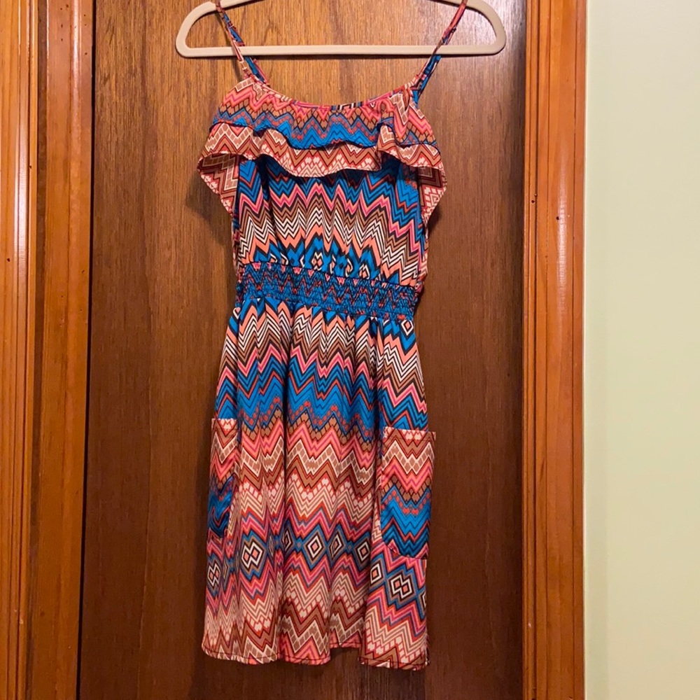 Chevron mini dress